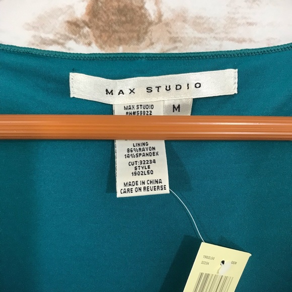 NWT TEAL RUFFLE DRESS SIZE MEDIUM - Picture 6 of 8